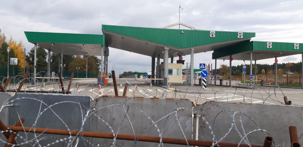 Der inzwischen abgeriegelte Grenzübergang Kuźnica an der polnisch-belarussischen Grenze.